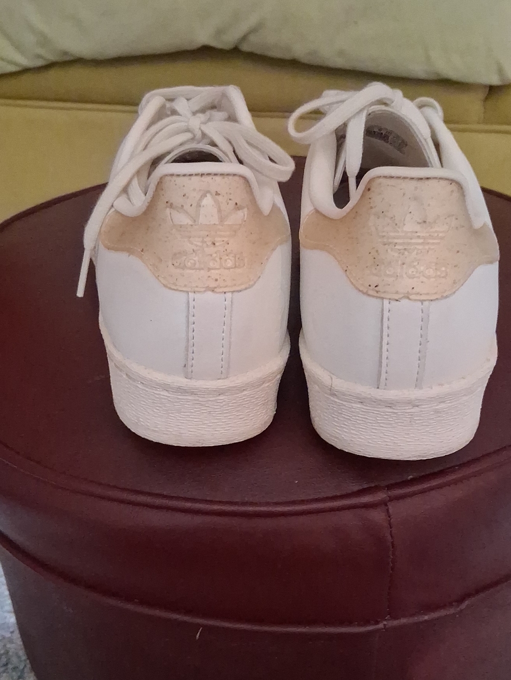 adidas Men White Sneakers with Metallic Accents
